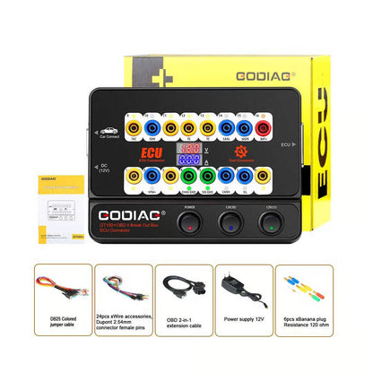 GODIAG Auto Tool GT100 ECU Konnektörü OBDII Break Out Box
